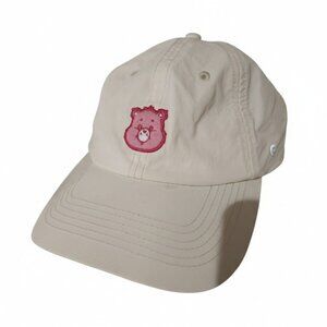 Care Bears‎ Pink Bear Face Embroidered Baseball Cap Cream Adjustable